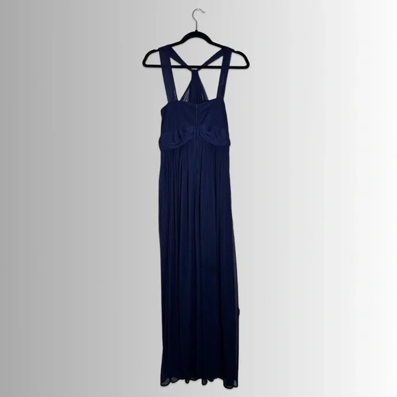 Birdy Grey Grace Convertible Dress, Chiffon Navy Bridesmaid Dress, Size Medium - Picture 7 of 9
